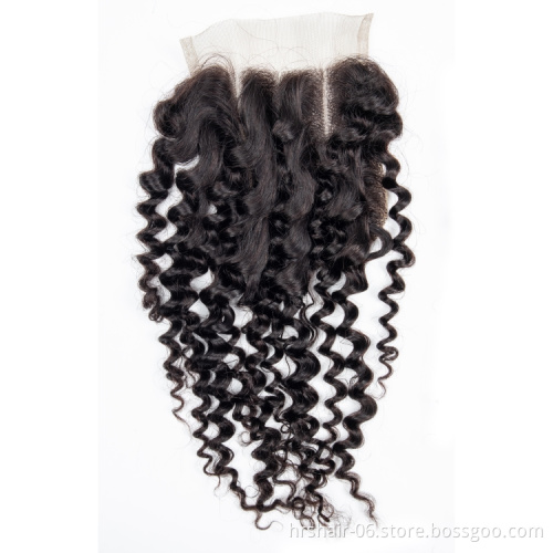 Peruvian human hair weave bundles with closure Raw virgin Cuticle aligned hair 10a grade virgin peruvian hair kinky curly